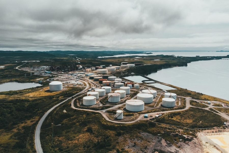 LNG terminal aerial view